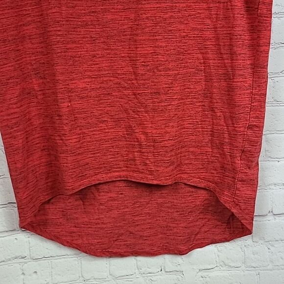 LuLaRoe IRMA Tee Red Space dye High Low Tunic T-Shirt Short Sleeve Knit Top - Picture 9 of 9